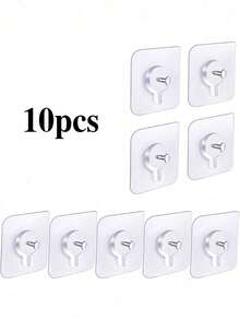 1pc/8pcs/15pcs/20pcs No-Nail Photo Frame Hooks - No-Nail Photo Frame Album Wall Hanging Hooks - Multicolor - View 1