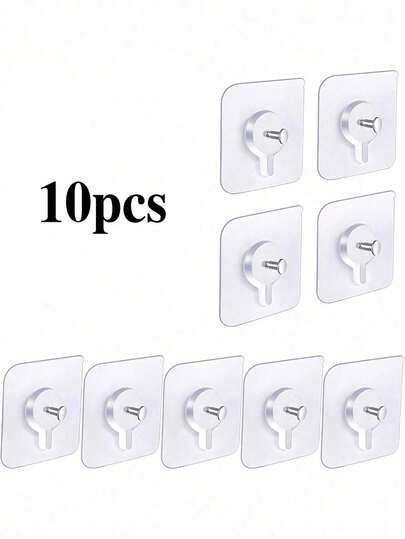 1pc/8pcs/15pcs/20pcs No-Nail Photo Frame Hooks - No-Nail Photo Frame Album Wall Hanging Hooks