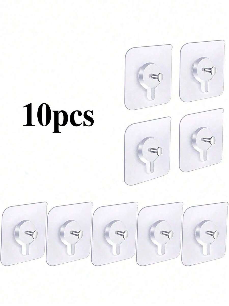 1pc/8pcs/15pcs/20pcs No-Nail Photo Frame Hooks - No-Nail Photo Frame Album Wall Hanging Hooks - Multicolor - View 1