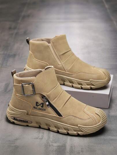 2026 New Spring/Autumn/Winter Men's Work Safety Shoes, Outdoor Sports Work Boots, Retro Casual High-Top Boots