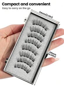 MAANGE Bộ 2/4 cặp mi giả tự nhiên có nam châm, có thể tái sử dụng, mi dày đan chéo, thiết kế hỗn hợp, phù hợp để sử dụng hàng ngày, đi làm, học tập, du lịch, dự tiệc và các dịp khác. - màu đen - Xem 4