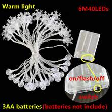 1pc 10/20/40/80 LED Crystal Ball String Lights, Warm White, Battery Operated, For Holiday Party, Romance, Bedroom, Home & Tent Decor