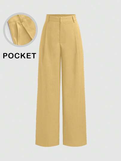 Vela Rue 极简设计连体裤，采用钩扣和拉链闭合，轻盈半透明纯色阔腿裤，时尚百搭阔腿裤，适合所有季节