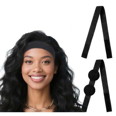 假发带和蕾丝熔合带套装 - 弹性边缘包扎带，用于固定蕾丝前假发并抚平边缘