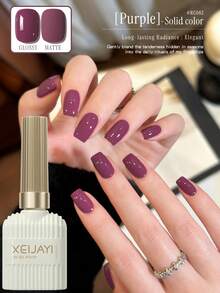XEIJAYI 1Pc 15ml Gel Nail Polish - Long-Lasting Shine, High Saturated Gloss Firm And Long-Lasting Nail Art Gel For Salon Nail DIY Women's Gifts - Red Violet - View 2