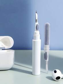 1pc 3-In-1 Earphone Cleaning Pen; Integrated Brush And Wipe; Can Clean Wireless Earphone Charging Case And Earphones Of Dust And Stains; Suitable For Daily Commute And Office Scenarios, Bluetooth Earphone Cleaning Pen, Duster Tool, Earphone And Phone Cleaning Brush. - Multicolor - View 2