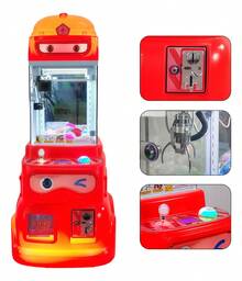 Grande Máquina de Garra Operada con Monedas Brillante Operada Por Monedas para Juguetes Pequeños y Muñecas Juego de Arcade para Niños y Adultos - Ideal para Fiestas y Hogar 64cm*54cm*121cm - Rojo - Ver 9