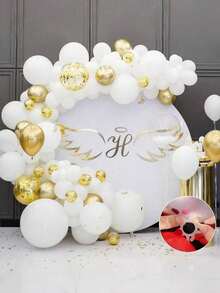 50pcs Balloon Clips, Balloon Arch Frame Connectors, Reusable Plastic Balloon Clips With Multi-Function Rings, For Decorating Balloon Arches, Weddings, Birthdays, Parties, Valentine's Day, Halloween, Christmas - White - View 10