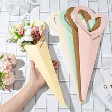 3/5/10 件套装 - 包装在心形花束礼盒中，内含花束纸袋和单朵花纸套，适合情人节、婚礼和母亲节。 - 黑色 - 查看 9