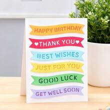 创意祝福切割模具，DIY剪贴簿相册和压花模板，贺卡制作工具，卡片纸切割工艺品，礼品卡制作模板模切。 - 銀色 - 查看 1