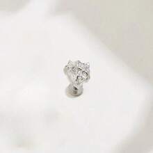 1pc Fashionable & Cute Punk Devil Heart Diamond Stainless Steel Earring, Suitable For Women's Daily Wear - Demon - View 6