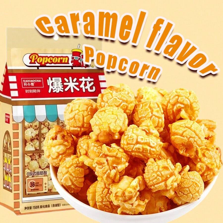 Caramel Popcorn, 5.57 Oz (158g), For Family Sharing: One Bag Of Caramel Popcorn, Bringing Joy To The Whole Family. Individual Small Packaging. Popcorn, Halloween Candy Bag Filler, Food, Snack, Candy, Snacks And Treats, Halloween, Food And Snacks, Halloween Party Small Gift, Cheap, Valentine's Day Gift, New Year Gift - 1 pc - View 1
