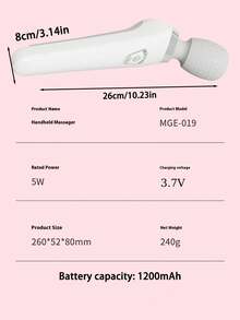 便捷按摩棒 - 全身放松，高速马达和高频振动，USB可充电锂电池，适用于颈部、背部、腿部和腰部，是馈赠亲友的完美礼物，小巧便携的按摩枪，带来放松按摩体验