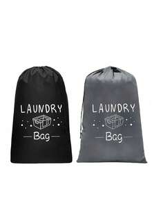 超大旅行洗衣袋，带抽绳，耐用结实，用于存放脏衣服，易于安装，旅行必备，4 种颜色可选，透明图案，抽绳封口，采用优质抗撕裂涤纶面料制成，可折叠，适合旅行、宿舍、邮轮等场合，可用作洗衣袋或收纳袋。 - 自選 - 查看 15