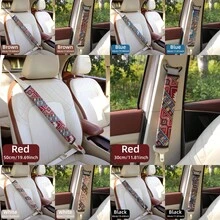 1PC Bohemian Car Seat Belt Cover, Linen Material, 30cm/50cm Two Sizes Available, 30cm Suitable For Front Seat, 50cm Longer Suitable For Back Seat - AA - View 13