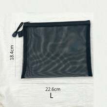 4/3/2/1 件套化妆品收纳袋、浴室用品收纳袋、多功能轻便收纳袋、旅行行李收纳袋 - 黑色 - 查看 15