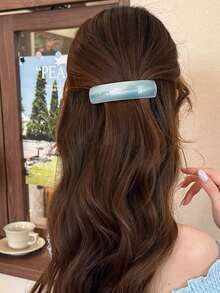 1pc French Large Arc-Shaped Adjustable Hair Clip Barrette For Women, Automatic Clasp - Multicolor - View 5