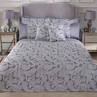 Emma Barclay Duchess - Embellished Jacquard Duvet Set In Silver - Double