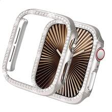 5pcs Rhinestone Shock-Proof PC Hollow Watch Case, Compatible With Apple Watch Ultra/SE/11/10/9/8/7/6/5/4/3/2/1 Series, Fits 38/40/41/42/44/45/46/49mm, Smart Watch Accessories - 5 Colors - View 2