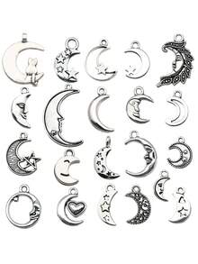 开斋节DIY钥匙扣制作套装，包含星星月亮吊坠、钥匙扣、延长链、开口圈和珠宝钳，创意DIY包包挂饰及珠宝工艺套装材料，开斋节礼物 - 開齋節鑰匙圈套裝 - 查看 9