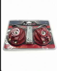 Bocina Claxon Caracol Tipo Original Universal Doble  CL-160 - Rojo - Ver 2