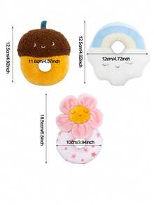 1 Stück Baby Rassel Plüsch Eichel Blume Wolke Spielzeug Weich Kuschelig Säuglings Sensorische Entwicklung Rassel Mit Einfachem Griff Zahnen Begleiter Für Neugeborene Niedliches Baby-Shower Geschenk - Verschiedenfarbig - Übersicht 3