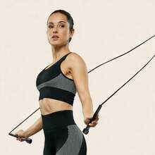 Adjustable Jump Rope, Suitable For Adults & Students, Non-Slip Fitness Jumping Rope, Wireless Jump Rope, Adjustable Fitness Weight Loss Jump Rope, Aerobic Fitness Accessories, Durable, Solid Color, Unisex Adjustable Jump Rope, Gym Accessories, Sports, Fitness, Home Workout, Bodybuilding, Weight Loss