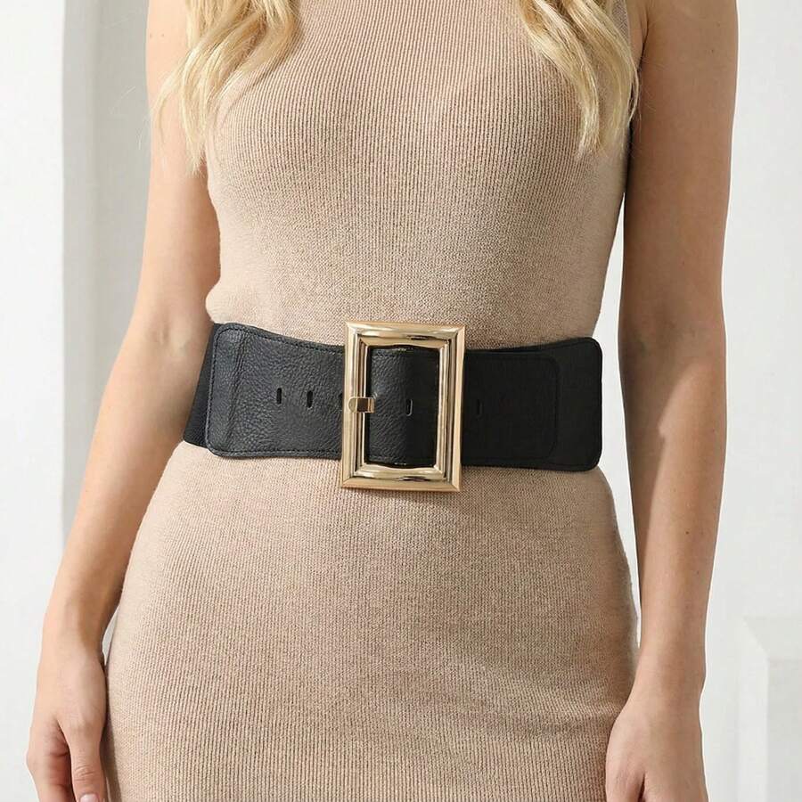 1条纯色休闲弹力腰带，四季皆宜