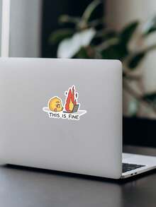 Hình dán chú vịt hài hước dành cho văn phòng, hình dán laptop đang bốc cháy với dòng chữ "Không sao cả", hình dán meme đời thường dễ hiểu làm quà tặng cho đồng nghiệp, trang trí ốp điện thoại. - Nhiều màu - Xem 7