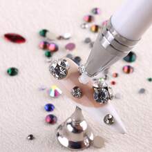 1pc Refillable Wax Rotary Dotting Pen Set - For DIY Nail Art Diamond Dotting And Other Diamond Painting Accessories And Tools. Designed For Quick Picking Of Beads And Gems. - Multicolor - View 6