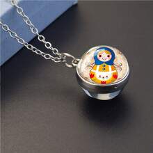 1PC Russian Doll Pendant Necklace Women Fashion Jewelry Gift For Birthday Wedding Anniversary Party Elegant Charm Necklace With Cultural Design - style - View 11
