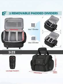 NEWHEY Camera Bag Professional Camera Case Small Sling Bag DSLR/SLR/Mirrorless Shoulder Crossbody Bag With Waterproof Rain Cover