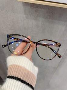 1pair Women Tortoiseshell Fashion Versatile Eyeglasses For Daily Life Clear Glasses Accessories Glasses Accessories For Women - Nhiều màu - Xem 1