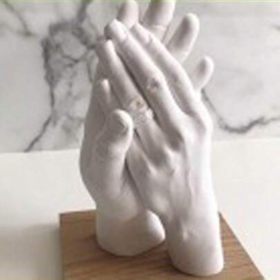 1400g/500g/200g/50g Set 3D Hand & Foot Casting Kit, DIY Craft Gift Set (Tools Not Included), 3D Handprint & Footprint Casting Kit Suitable For Couples, Plaster Powder, DIY Hand & Foot Mold Set, Suitable For Home Decor, Valentine's Day Gift, Wedding Anniversary Gift, Create Eternal Memories, Love & Commemoration