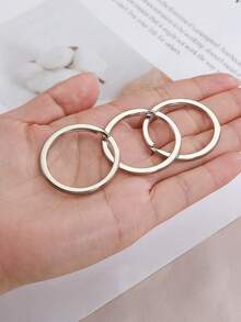 20个扁平金属开口钥匙圈，可拆卸钥匙链，扁平钥匙圈，适用于DIY钥匙链和包包配件 - 分離圈 - 查看 6