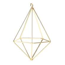 几何金属花架 - 现代花园吊篮，空气凤梨盆架，墙面装饰 - 艺术装饰几何金属吊篮 - 轻巧波西米亚风敞口设计，适合空气凤梨和多肉植物，不对称造型，经久耐用，室内/室外装饰架篮，户外吊盆，现代工艺品，室内植物装饰 - 金色 - 查看 14