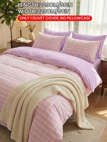 2/3pcs Digital Print Duvet Cover Set (1 Duvet Cover + 1/2 Pillowcases Without Insert), Pink Gingham Print, Cozy And Breathable Bedding Set, Skin-Friendly And Comfortable, Soft And Anti-Pilling,Fits For Twin/Full/King/Queen All Size Beds, Suitable For All Seasons, Multiple Size Options Available, Machine Washable, Aesthetic Bedding, Room Decor, Bedroom Decor, Oeko-Tex - Multicolor - View 28