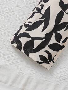 Purechapter 2pcs Girls Splice Contrast Color Jumpsuit With Metal Buckle Decor, Paired With Black Short Sleeve Cardigan, Suitable For Casual, Outdoor Activities - Black - View 8