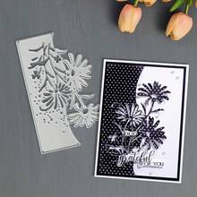Creative Flowert Cutting Dies, DIY Scrapbooking Album And Embossing Stencil, Greeting Card Making Tool, Card Paper Cutting Crafts ,Gift Card Making Template Die Cuts. - Silver - View 7