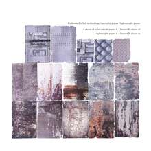 1pc Specialty Paper With Embossed Rust Effect, Scrapbooking Material For Journaling And DIY Collage - Multicolor - View 16