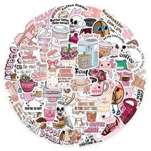 50PCS Funny Coffee Cartoon Graffiti Stickers DIY Luggage, Water Cup, Notebook, Helmet, Creative Decoration Graffiti Stickers - Multicolor - View 7