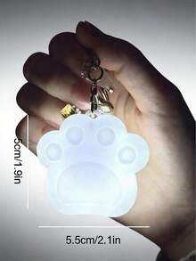 1 pieza Luz de bolso con forma de pata de gato y corazón, lámpara táctil USB recargable mini portátil para cartera/bolso, regalo para mujer, mini linterna decorativa de ambiente, mejor regalo - Multicolor - Ver 12