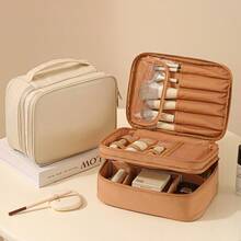 Large Capacity Makeup Bag Portable Travel Cosmetics Organizer - màu đen - Xem 2