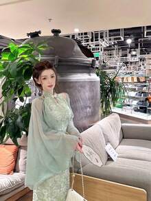 Women Midi Dresses - 單件綠色防曬上衣(高品質版) - 查看 1