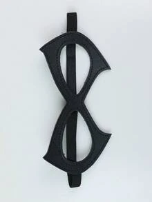 1pc Half Face Cat Eye Costume Mask Woman Black Leather Cat Mask Masquerade Mask For Rave Party Cosplay - Black Style 2 - View 3