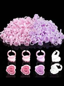 Eyelash Extension Glue Holder, Lovely Heart-Shaped & Blooming Lash Glue Holder For Lash Application - Multicolor - View 2