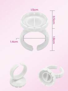 Disposable Heart & Round Lash Glue Holder , Adjustable Plastic Glue Holder Holder For Eyelash Extension Application - Multicolor - View 11