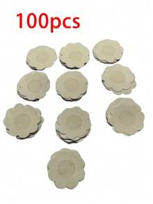 100pcs/Pack Disposable Nipple Covers, Seamless Breathable Self-Adhesive Invisible Bra, Women's Lingerie Accessories, Low-Cut Evening Dress, Bra, Lingerie Accessories, Prevent Wardrobe Malfunction Nipple Pasties, Wedding Photography Supplies, Wedding Dress Accessories