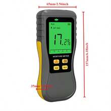 Multi-Functional Moisture Sensor/Wood Moisture Meter, Plaster Wall Moisture Tester, Paint Humidity Meter, Wood Moisture Content Monitor - Multicolor - View 7