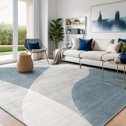 1 pieza Alfombra de área con patrón geométrico, alfombra para sala de estar, decoración de habitación, alfombra grande lavable